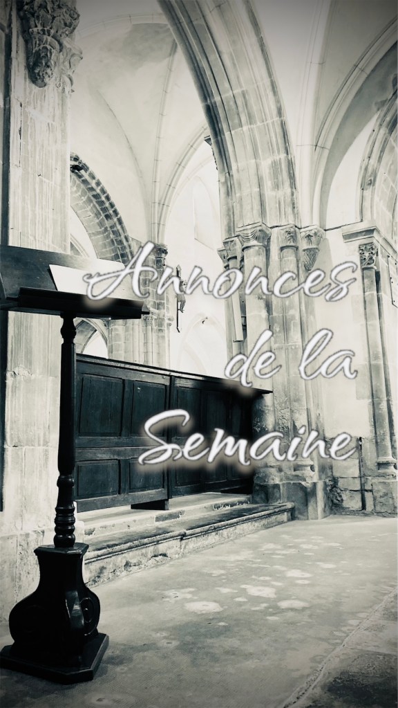 Annonces Semaine du 04 au 11 janvier&nbsp;2026