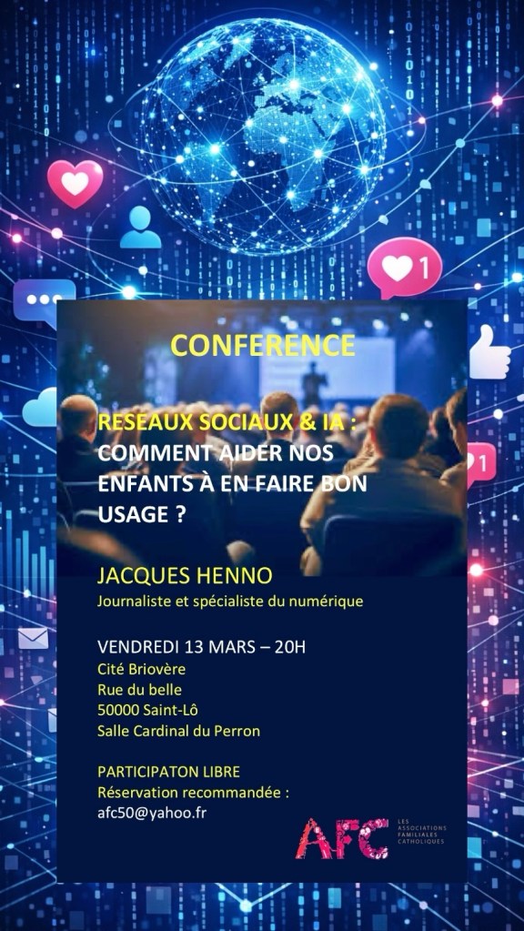 Ce soir, à 20h30 :&nbsp;Conférence…